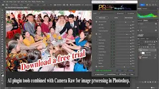 AI plugin tools combined with Camera Raw for image processing in Photoshop.