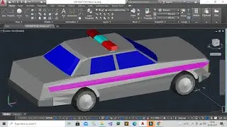Police car 3D Design in AutoCAD || Police Car 3d Design&Modeling