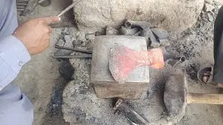 Amazing axe making in blacksmith tool.