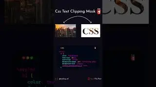 css Text Cliping Mask | HTML CSS Tutorial 