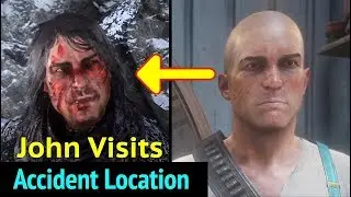 John Visits Accident Site in Epilogue in Red Dead Redemption 2 (RDR2): Rescued Location Mountain