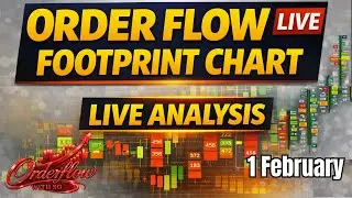 Live Order Flow Footprint Chart Analysis | 1 February