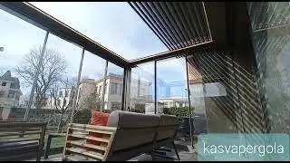 Bioklimatik Rolling roof al&uuml;minyum panel tavan sistemi