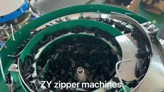 Nylon slider mounting and cutting machine