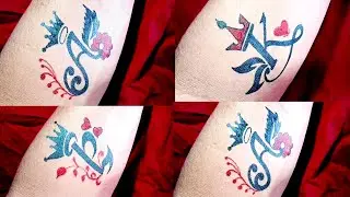 Beautiful A ❣️ letter tattoo design || how to make k letter tattoo design || tattoo designs with pen