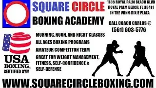 Square Circle Boxing Academy, Anthony Arias doing some mitt work with Coach Carlos Rangel
