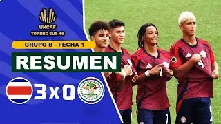 Resumen Costa Rica vs Belice (3-0)  - Torneo Sub 16 UNCAF 2025 - Grupo B