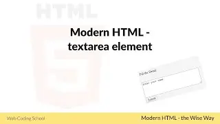 Learn HTML - Textarea