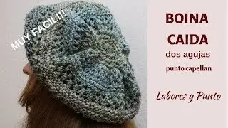 Como tejer una boina con el punto capellán a dos agujas-Labores y Punto