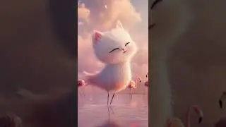 CAT+FLAMINGO #cuteanimals #fantasyanimals #funnypets #cutecats #hybridcats