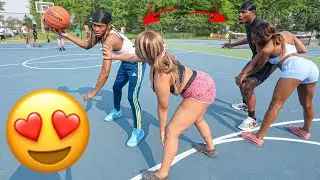 1 SHOT = 1 PIECE OF CLOTHING👙❌..2v2 BASKETBALL VS OUR BESTFRIENDS​⁠ 🥰.. THEY HAD NOTHING ON🤭