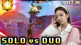 Solo vs Duo Custom Match [ Bro & Sis ] Garena Free Fire 🔥🔥 Pro Girl Gameplay Free Fire #freefiregirl