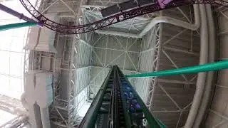 TMNT Shellraiser horizon-locked front row POV at Nickelodeon Universe in American Dream