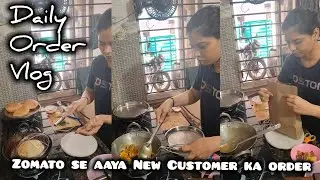 Zomato se aaya New Customer ka order Poori Bhaji ka aaya order | Cloud kitchen daily order vlog