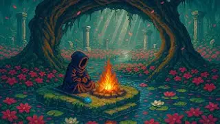You Found The Secret Grove… Stay Awhile | Lotus Lake, Gentle Water & Campfire Under The Great Tree