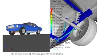 MBD Kinematic and stress analysis of 4 link rear suspension