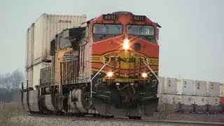 BNSF 4811 East, with UP Trailing on 4-7-2013