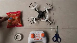 Drone carrying Yippee remote control helicopter flying #drone