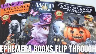 KATE CURRY EPHEMERA BOOKS FLIP THROUGH | SPOOKY | WITCH | HALLOWEEN THEME