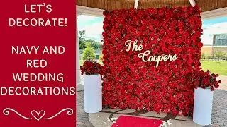 Red and Navy Blue Wedding Decorations