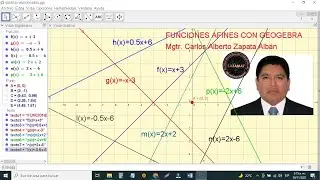 GeoGebra. Funci&oacute;n af&iacute;n con GeoGebra