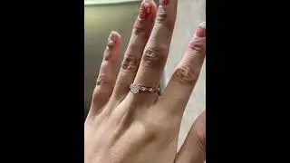 Rose Gold 1.0 ct Round Cut Moissanite Promise Ring From Black Diamonds New York