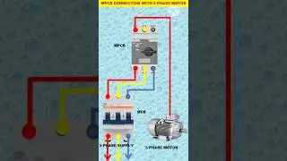 MPCB connection with three phase motor। MPCB connection Digram।