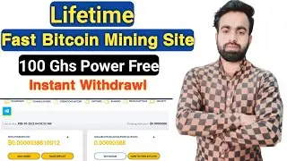 Lifetime  Fast Bitcoin Mining Site 2022 | 100 Ghs Power Free On Signup | fazale rabbi