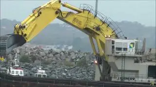 Massive Liebherr excavator working.