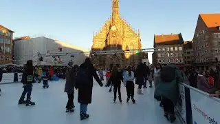 N&uuml;rnberg Hauptmarkt - Die neue Eislaufbahn