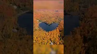 Heart Shaped Lake In Quebec #shorts #beautiful #nature #quebec