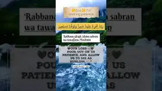 Dua for seeking patience 🌺|| Sabr ki dua #quranverses #dua #sabr #islam