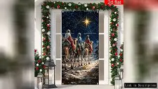 Three Kings Door Banner Starry Night Decor Photography Backdrop Indoor Outdoor Wall Porch Background
