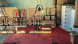Free-standing Wine Rack#livingroomfurniture#winerack #homedecor #winelovers#barfurniture #customized