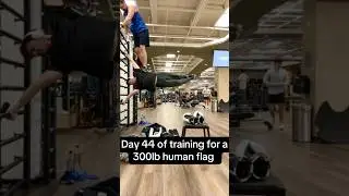 Day 44 of training to add. +300lbs to my human flag #gym #calisthenics