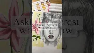 Pinterest decides what I draw! 🌸 #drawing #artchallenge #pinterest #art #artist #sketch #shorts