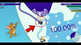 Paper.io 2 - Map Control: 100.00% - WORLD RECORD - VENOM vs SANITIZER (Skin)!!