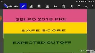 SBI PO PRE 2018 - CUTOFF / SAFE SCORE
