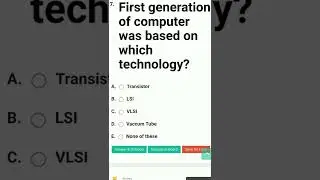 Computer Generations #computerinstructor #computerteacher #computerfundamental #shorts #mcq #gk