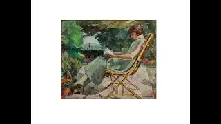 Bessie Davidson 'Lecture au jardin' (Reading in the Garden) - Bendigo Art Gallery for Slow Art Day