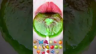 asmr KIWI🥝 LOLLIPOP🍭 GARDEN🐌🦋🍇🍎🍏🍋🍊 EMOJI FOOD CHALLENGE satisfying eating sounds mukbang 먹방