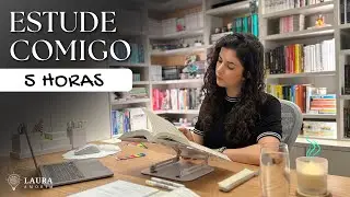 Estude comigo em TEMPO REAL (5 horas) #59 | Study with me | Laura Amorim