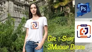 Learn: Girl t-shirt Mockup Design in Photoshop CS6/#graphicdesigntutorial