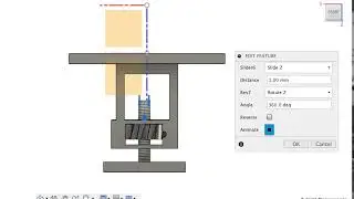 Fusion 360 leadscrew (powerscrew) with motion link label