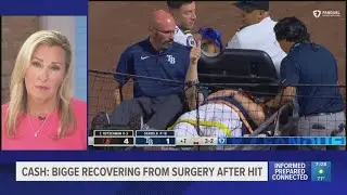 Rays pitcher Hunter Bigge recovering after being hit by foul ball, undergoing surgery for fractures