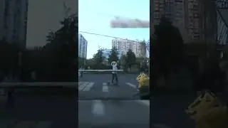 Train Barrier Hits Cyclist in the Head 💀🚴&zwj;♂️ (Perfect Timing)