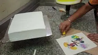 square shape  photo cake recipe Girish Pathak