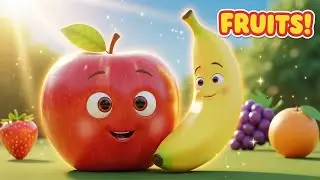 Learn Fruits Name for Kids | 3D Pixar-Style Fruits | Preschool Learning Video