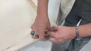 Tensado de esquina en soporte flexible (lienzo)
