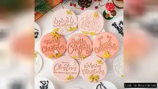 2024 Merry Christmas Cookie Embosser Mold English Letter Fondant Cookie Cutter Biscuit Mold Cake Dec